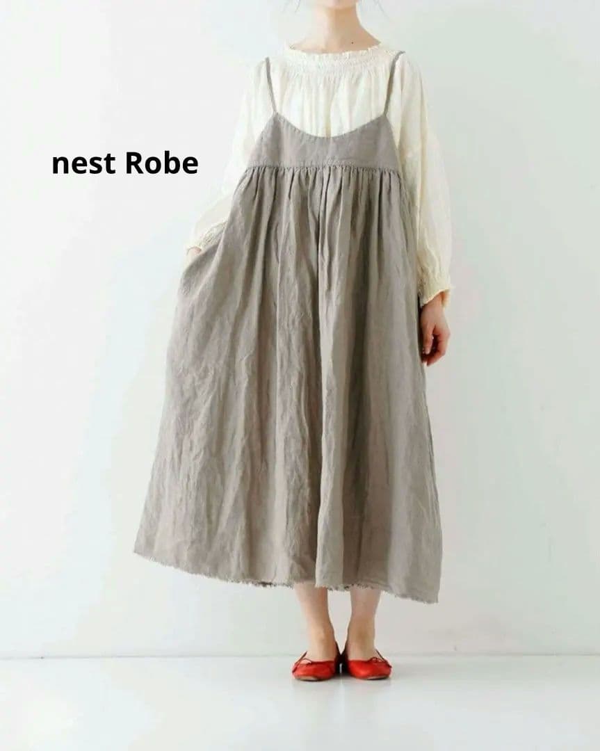 【新品未使用】nest Robe ネストローブ ⿻リネンキャミワンピース