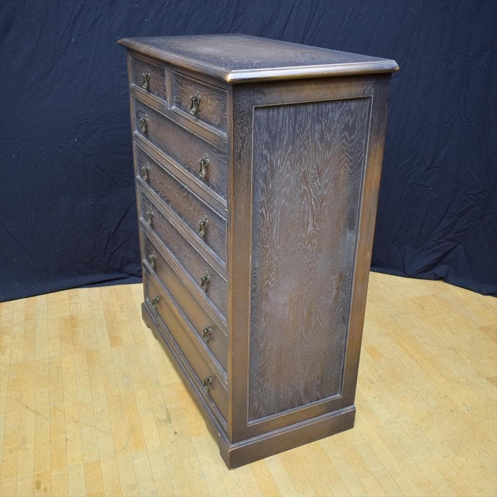 神戸洋家具　６段　７杯　ハイチェスト　タンス　箪笥　チェスト　引き出し　衣類