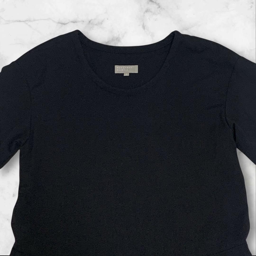 かりん✨マーガレットハウエル ソフトフランネル ブラックドレスワンピース