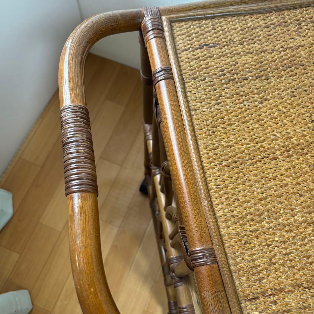 ラタン　引き出し付きワゴン　キャスター付き KOIZUMI キッチンワゴン