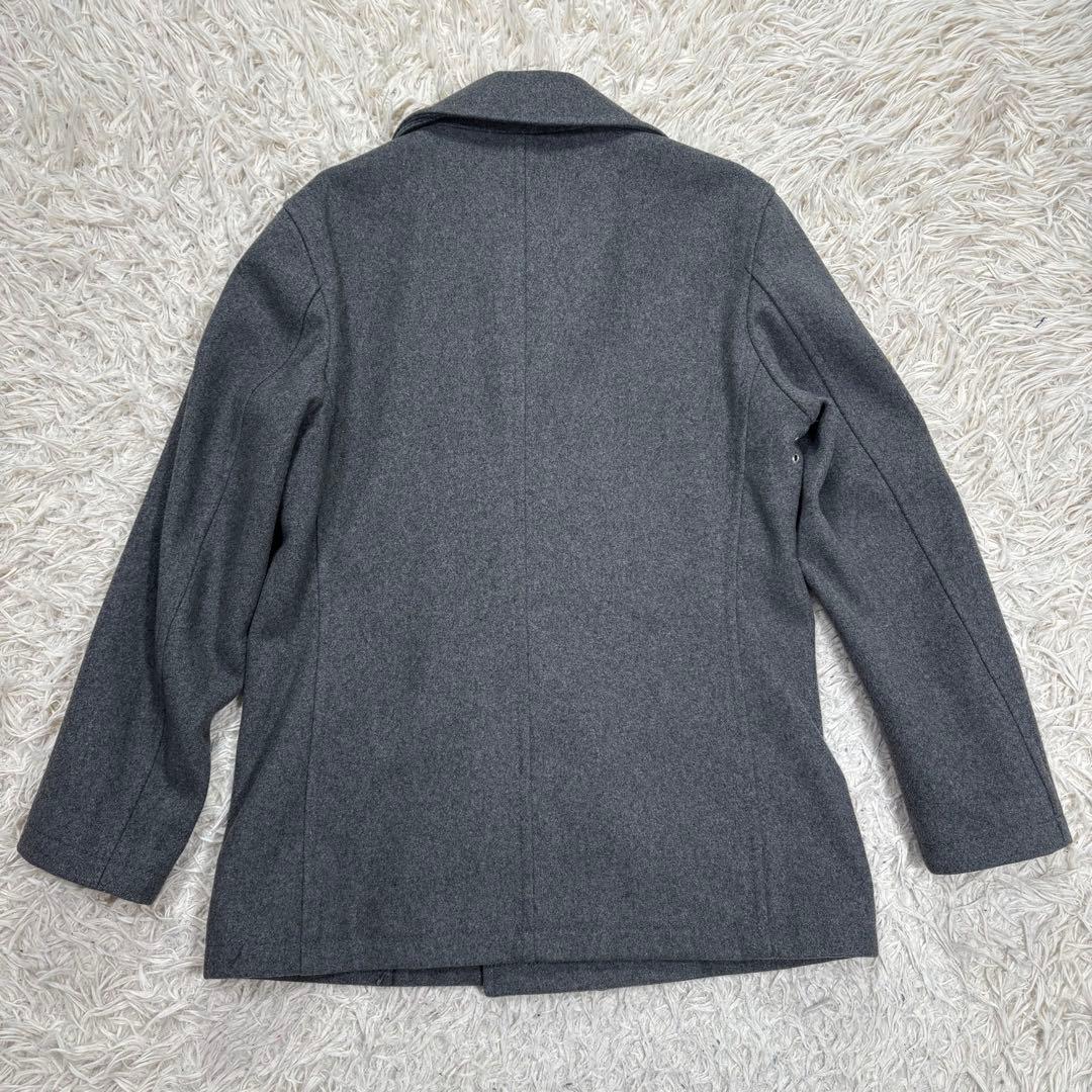 極美品　マッキントッシュフィロソフィー　メルトンウールPコート　グレー　40