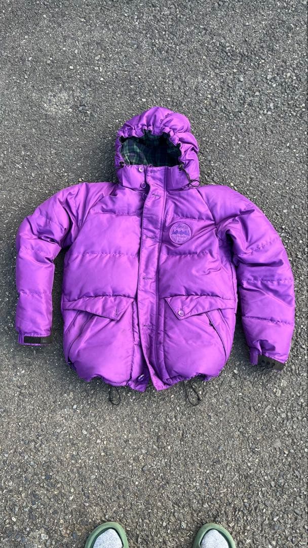old Stussy 紫 ダウンジャケット Lサイズ