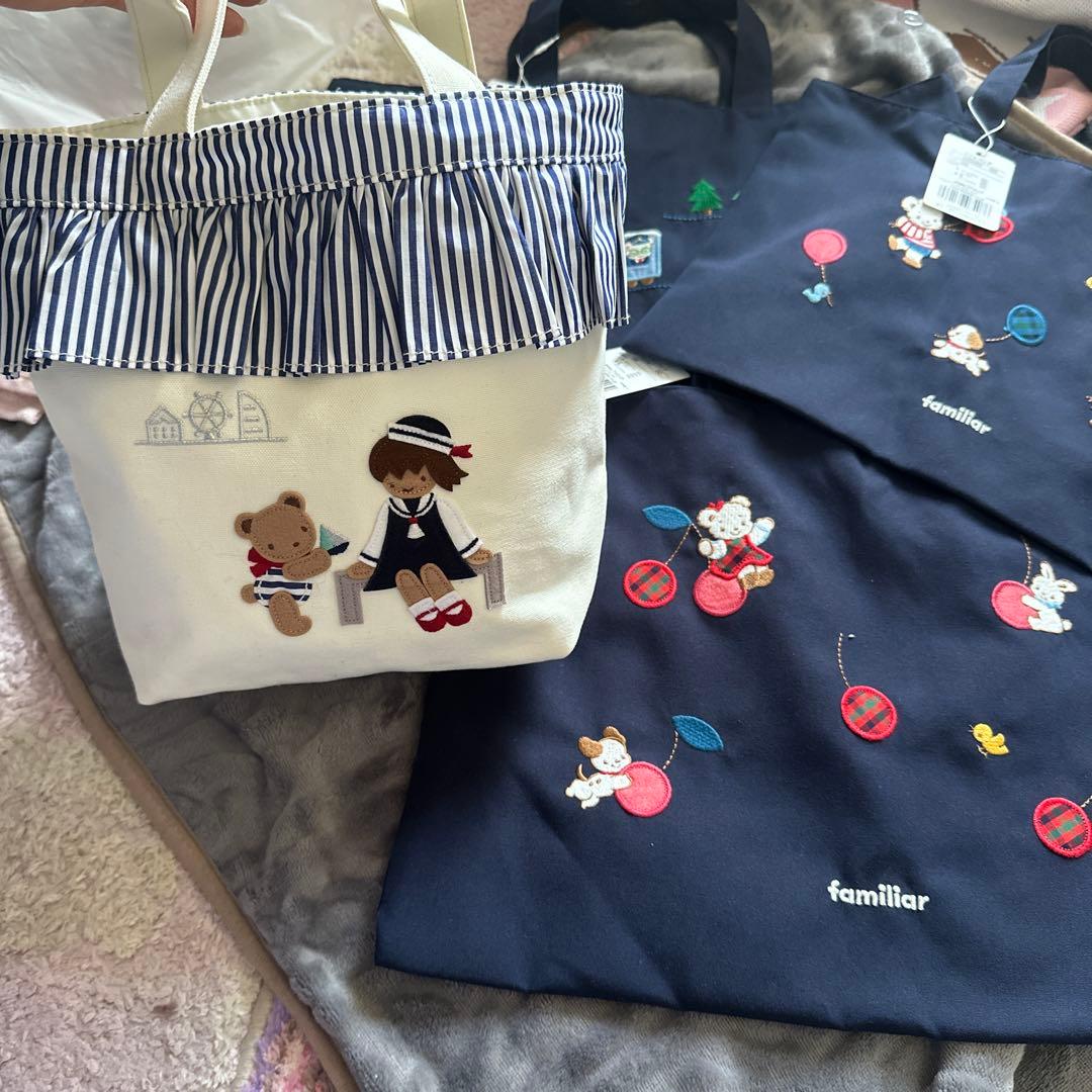 familiar 白トートバッグ　タグあり