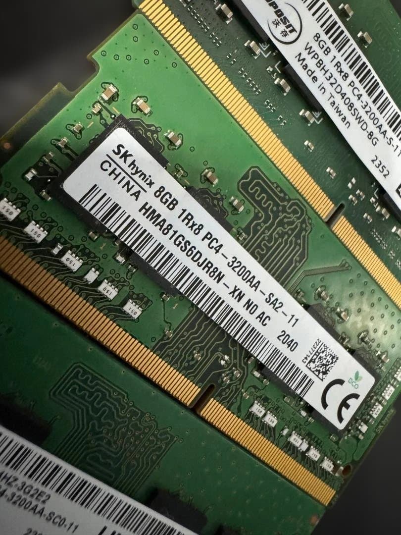 PC4-3200 8GB メモリ 4枚セット／メーカー混在／現状品