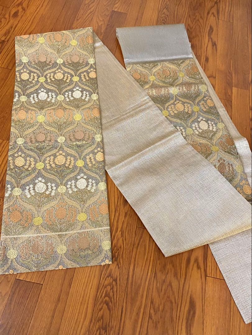 ぱぴよん様　　　　　　　　未使用保管品　正絹　6通袋帯　さが美