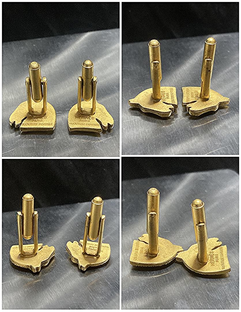 エルメス シュバル ホース 馬 カフス ゴールドカラー