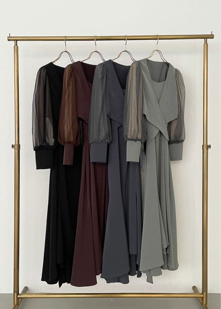 ♥ドリードール♥ パーティードレス 結婚式 お呼ばれ クロスデザインドレス 黒