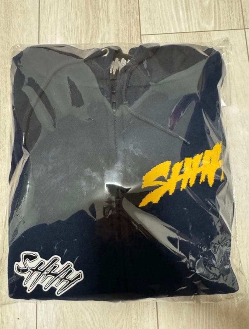 SHHH ネイビー ジップフーディー