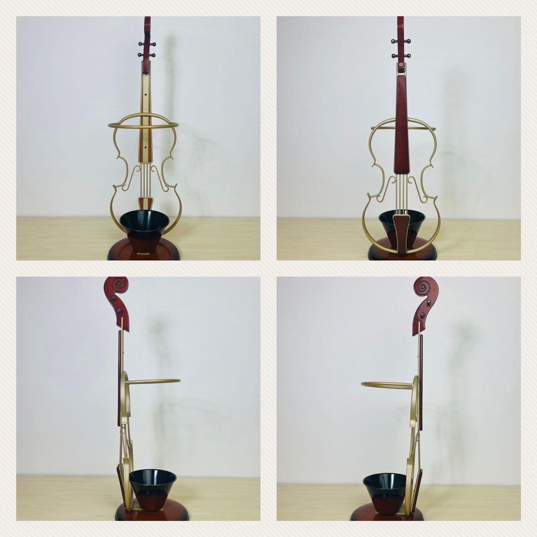 傘立て バイオリン ヴァイオリン レインラック 玄関収納 水受け 楽器調家具