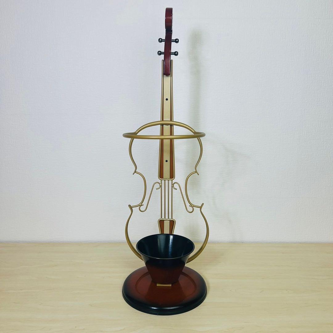 傘立て バイオリン ヴァイオリン レインラック 玄関収納 水受け 楽器調家具