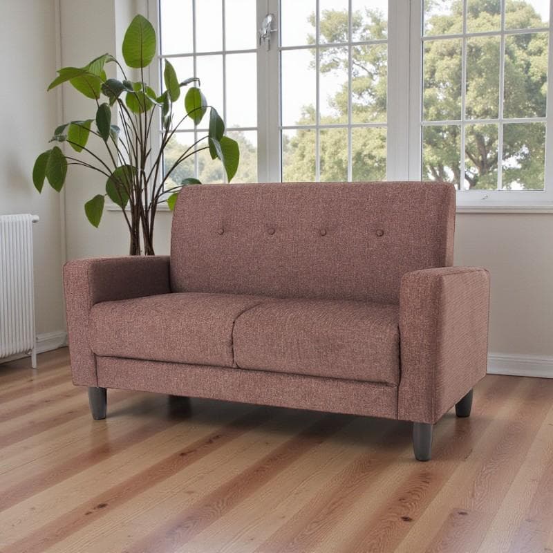 こゆき【新品フォロー割】北欧風 2人掛け コンパクトソファ ブラウン