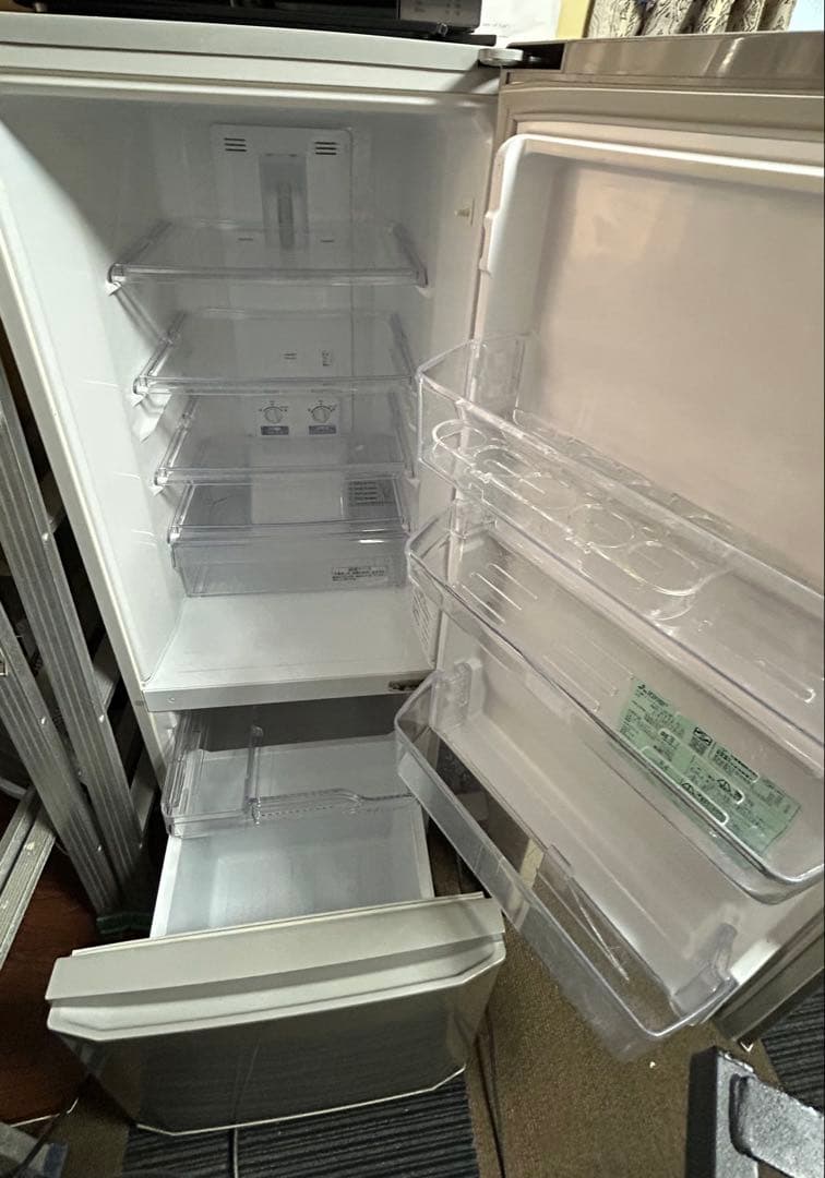 シルバー 2ドア冷蔵庫