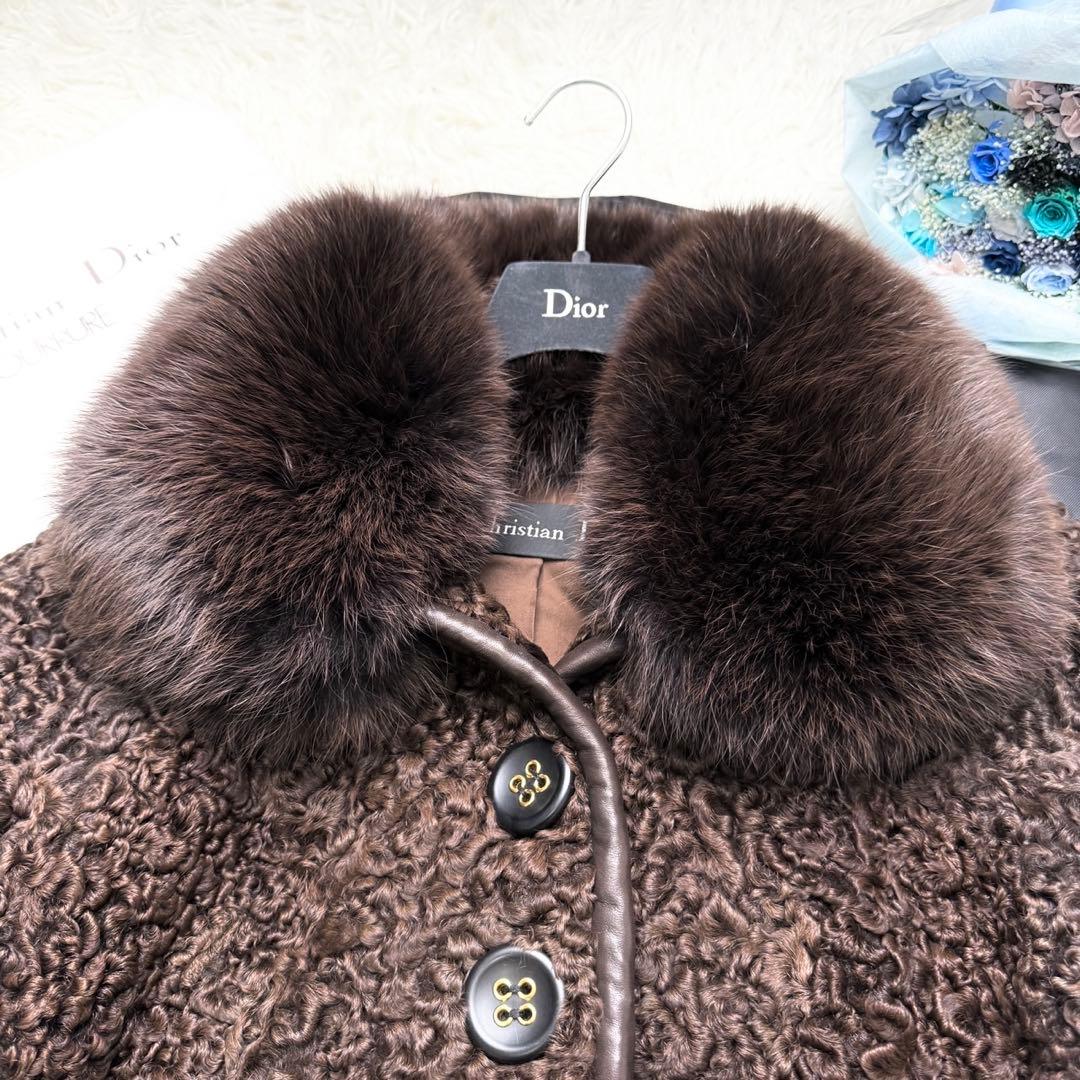 クリスチャンディオール リアルロングファーコート フォックス×スワカラ