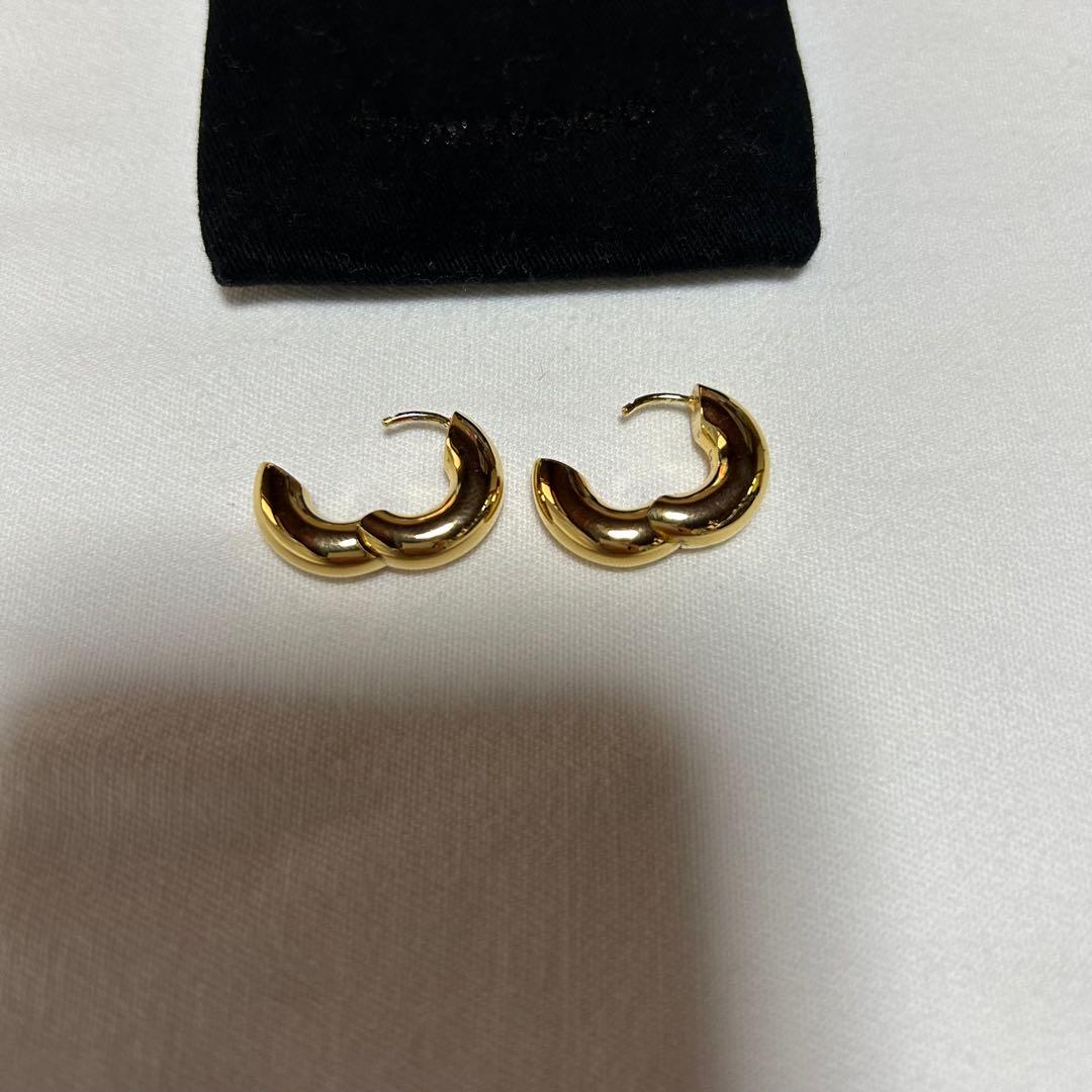 TOM WOOD チャンキーフープスモールピアス　ゴールド