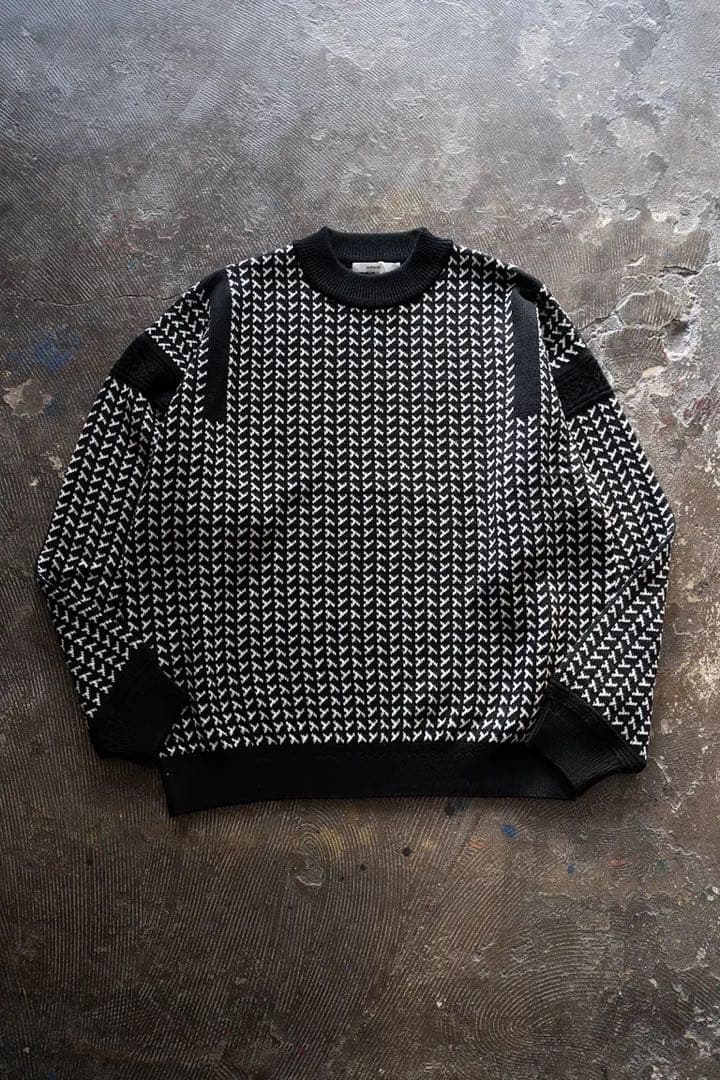 YASHIKI【24AW】 Shinsetsu Knit（BLACK)