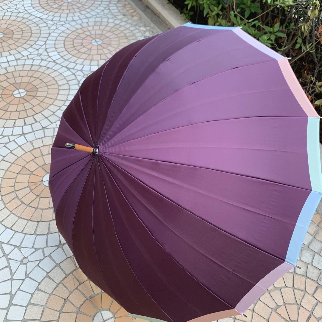 新品未使用　モンブランヤマグチ　ラ エドリーム　長傘 55cm 16本骨　紫色