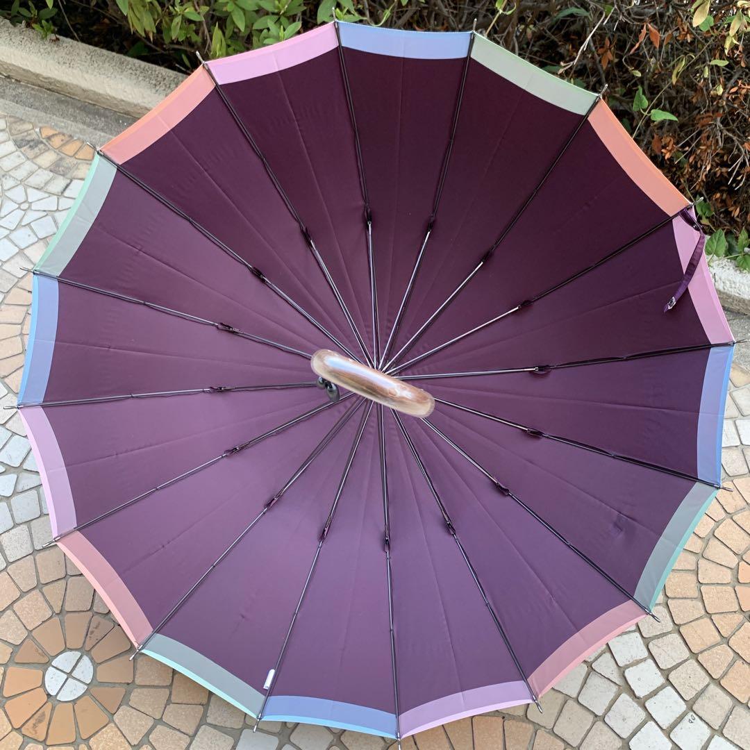 新品未使用　モンブランヤマグチ　ラ エドリーム　長傘 55cm 16本骨　紫色