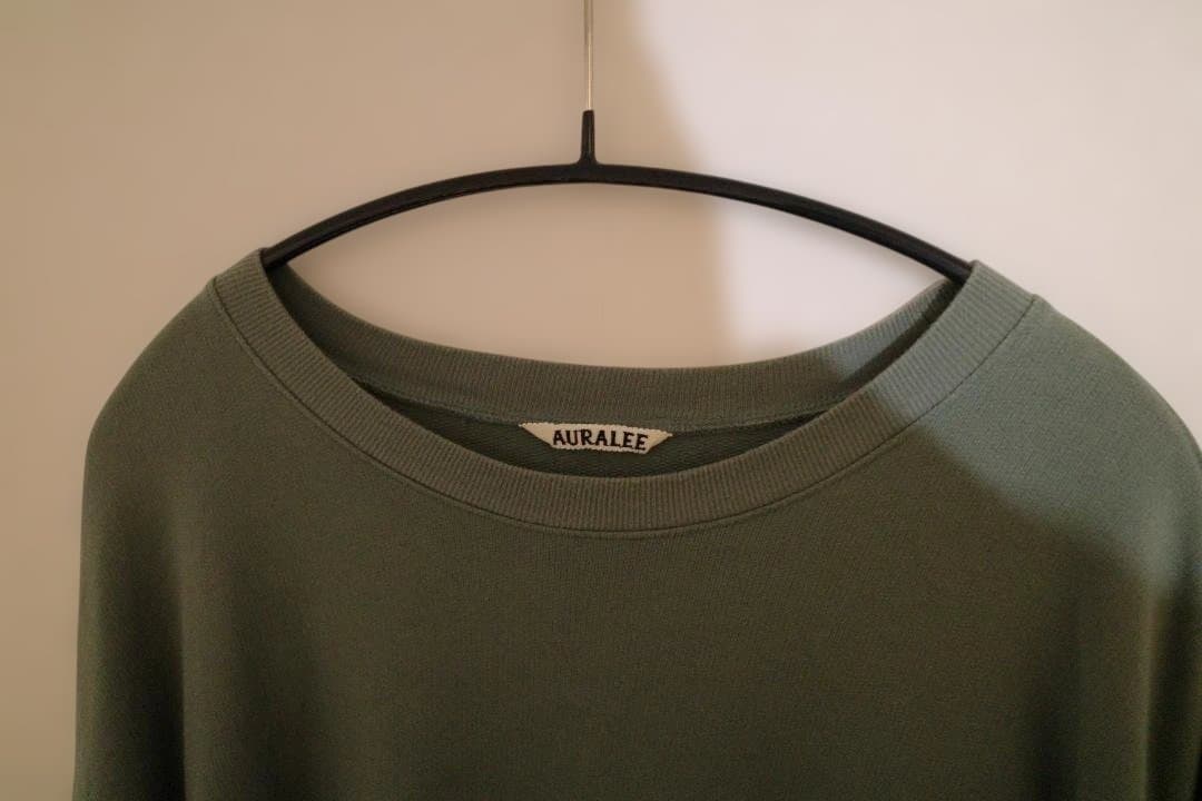 AURALEE　SUPER HIGH GAUZE SWEAT P/O GREEN