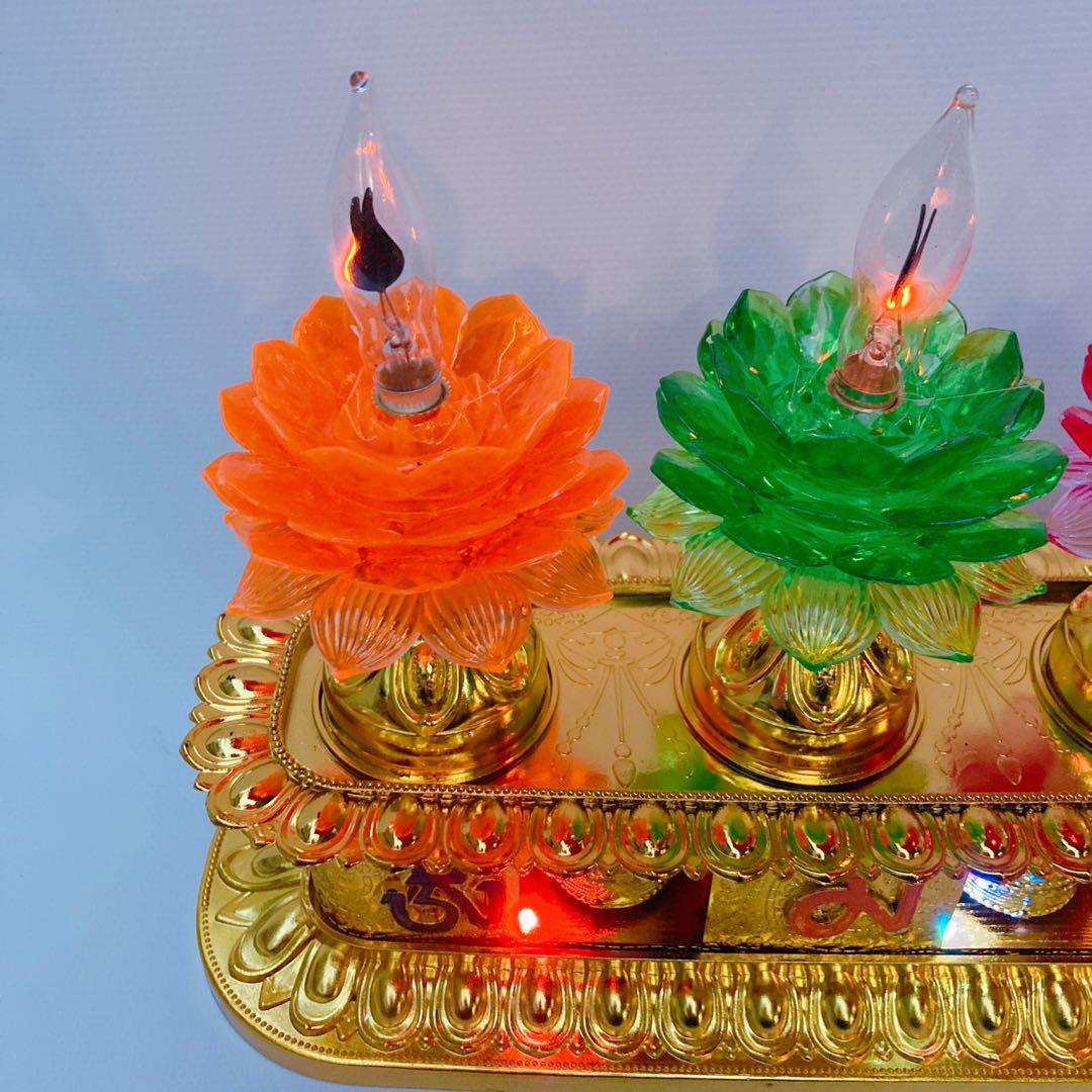 マニ車マシーン蓮　チベット密教　ロングタイプ