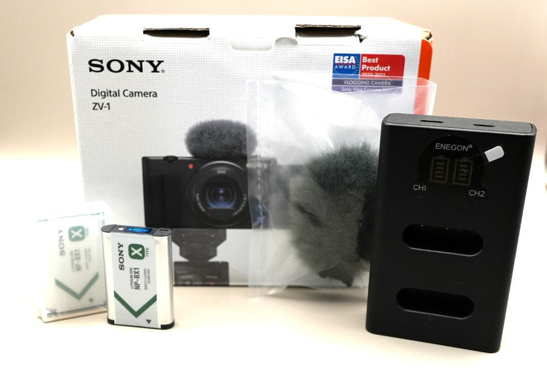 SONY ZV-1 本体と広角レンズ、バッテリーセット
