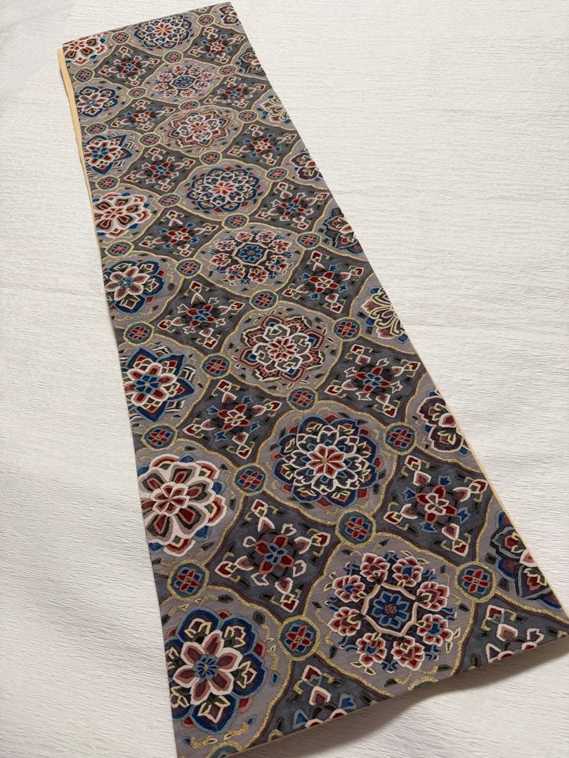 明綴れ 袋帯 金糸 正絹