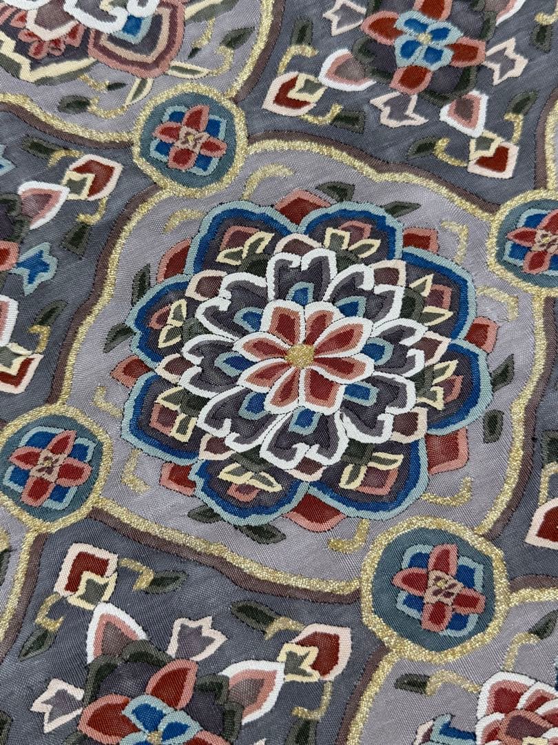 明綴れ 袋帯 金糸 正絹