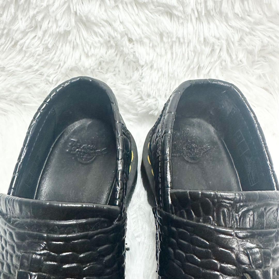 【極美品】★Dr.Martens ★クロコ★ブラック★ローファー★25cm★