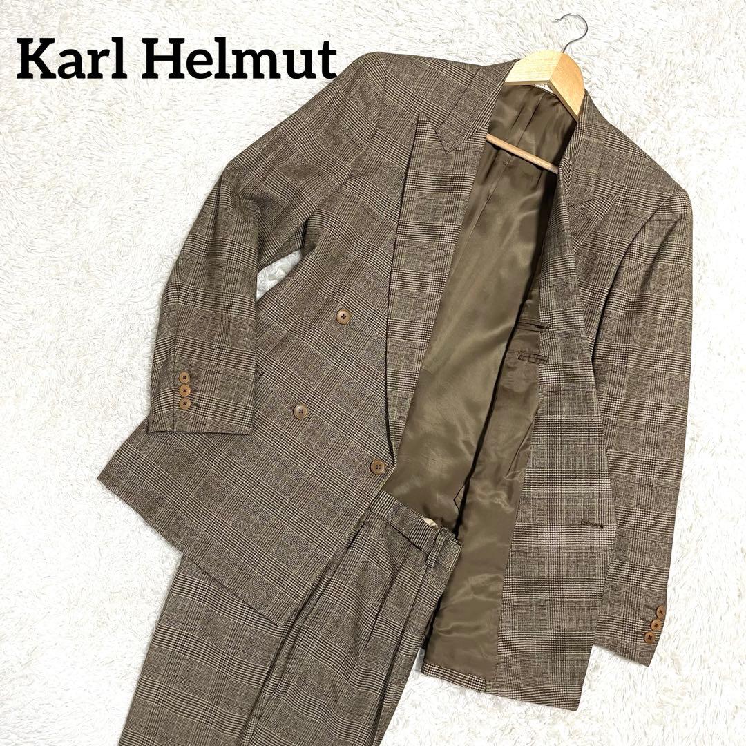 ✨美品✨Karl Helmut ビジネススーツ ダブルボタン グレンチェック M