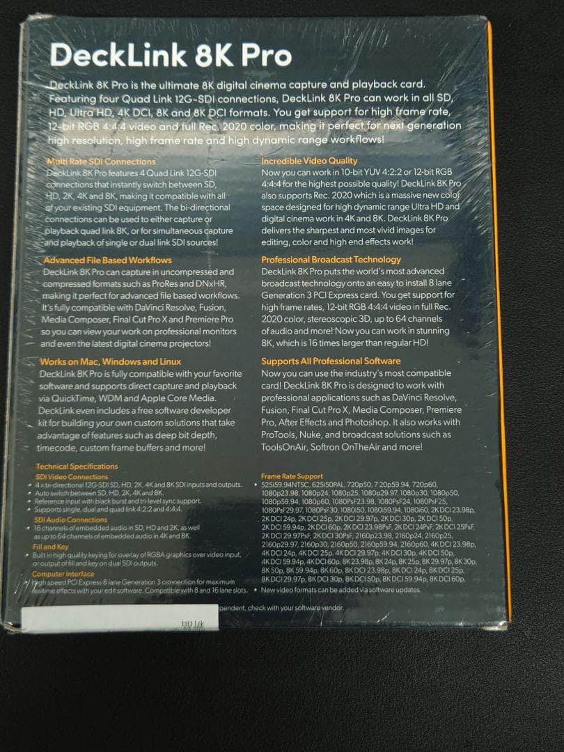 ブラックマジックデザイン DeckLink 8K Pro キャプチャーデバイス