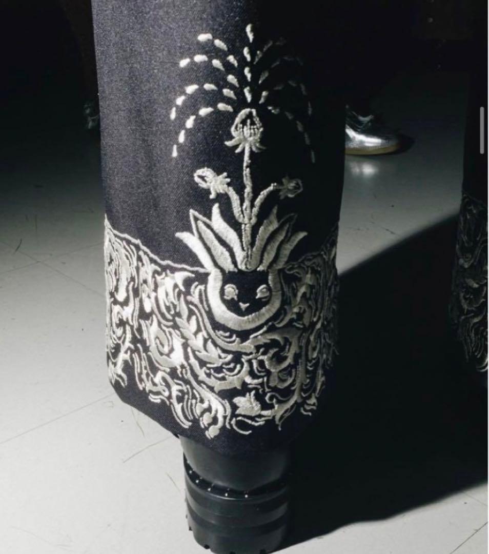 rurumu: lace up emb PT ホワイト