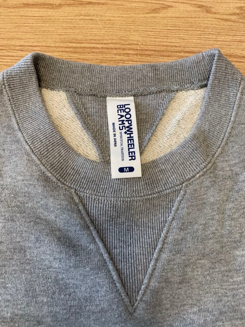 【BEAMS+別注】LOOPWHEELER クルーネックスウェット　メンズM