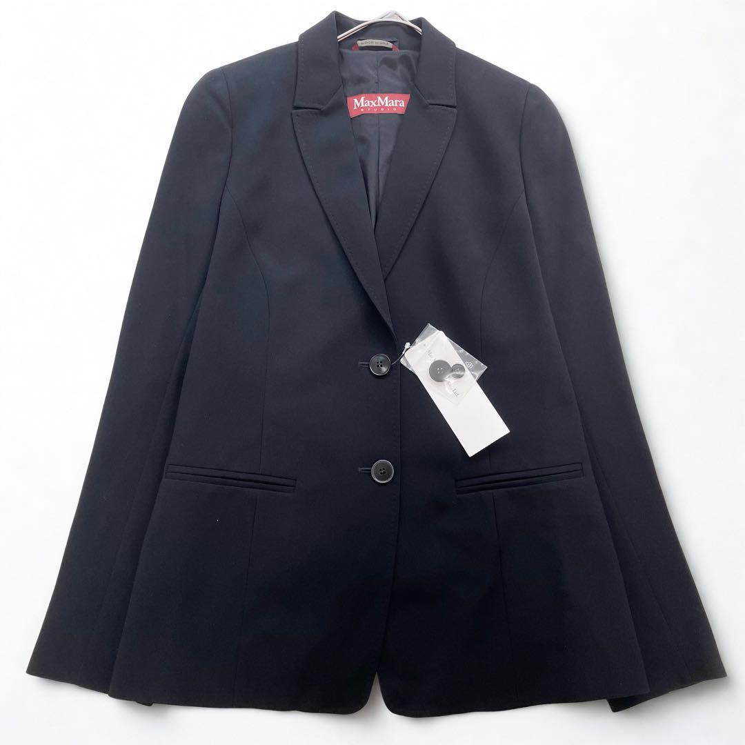新品タグ付✨マックスマーラ テーラードジャケット ブラック XL お受験