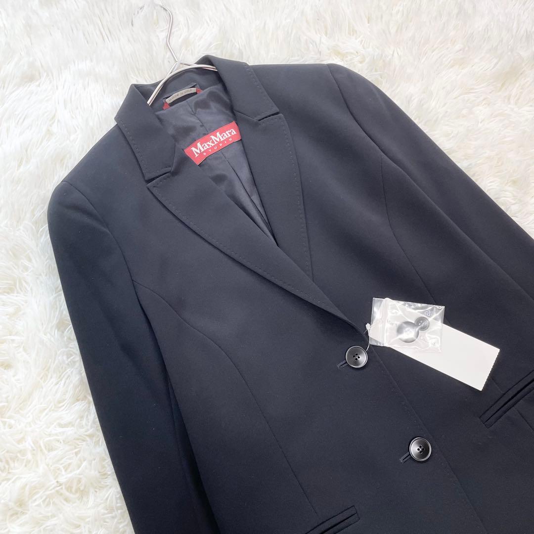 新品タグ付✨マックスマーラ テーラードジャケット ブラック XL お受験