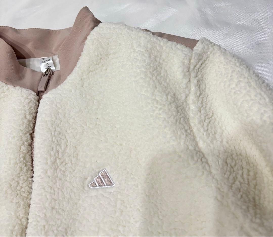未使用　adidasゴルフ　ボアジャケット　裏起毛スカート　セットアップ　L