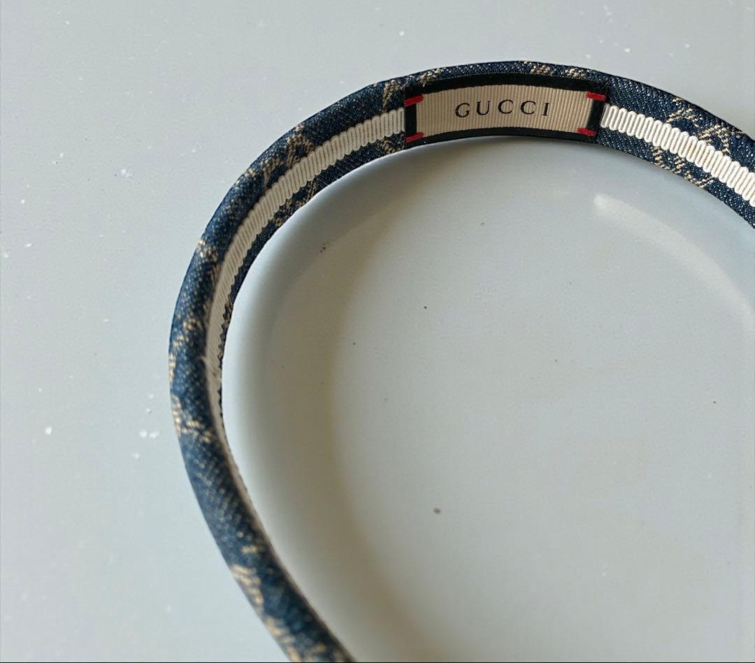 【GUCCI】グッチ『エコ ウォッシュ ド デニム ヘアバンド』カチューシャ