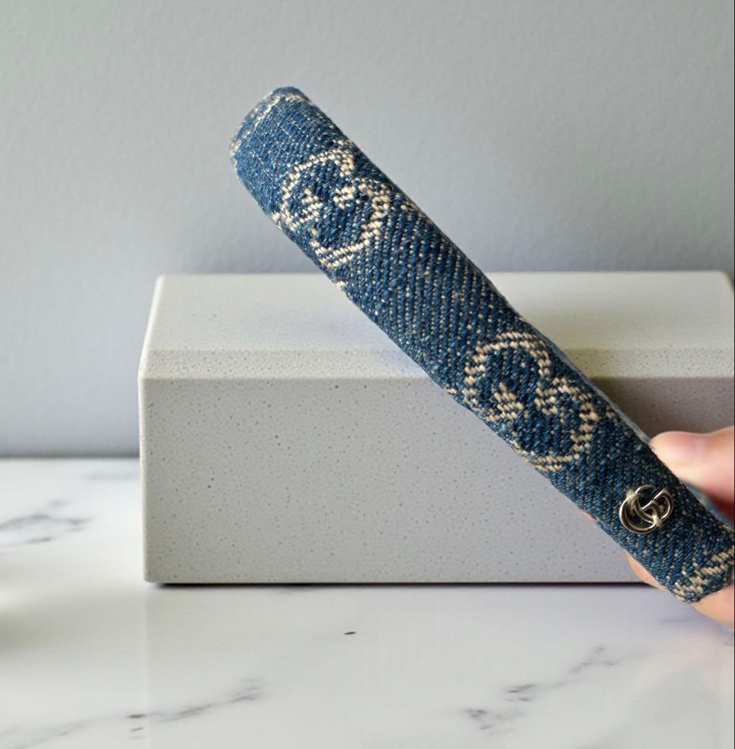 【GUCCI】グッチ『エコ ウォッシュ ド デニム ヘアバンド』カチューシャ