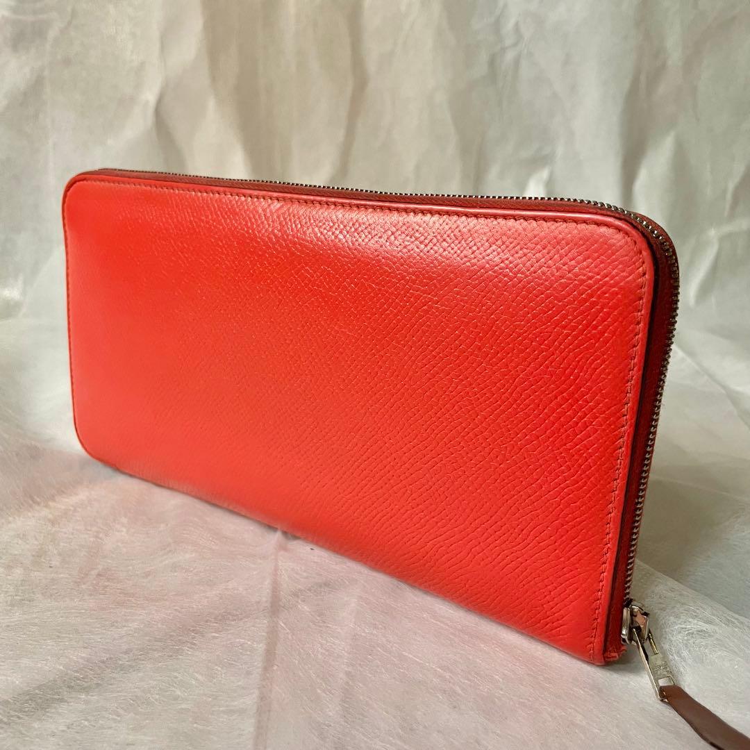 HERMES アザップロングシルクイン ヴォーエプソン長財布ラウンドファスナー