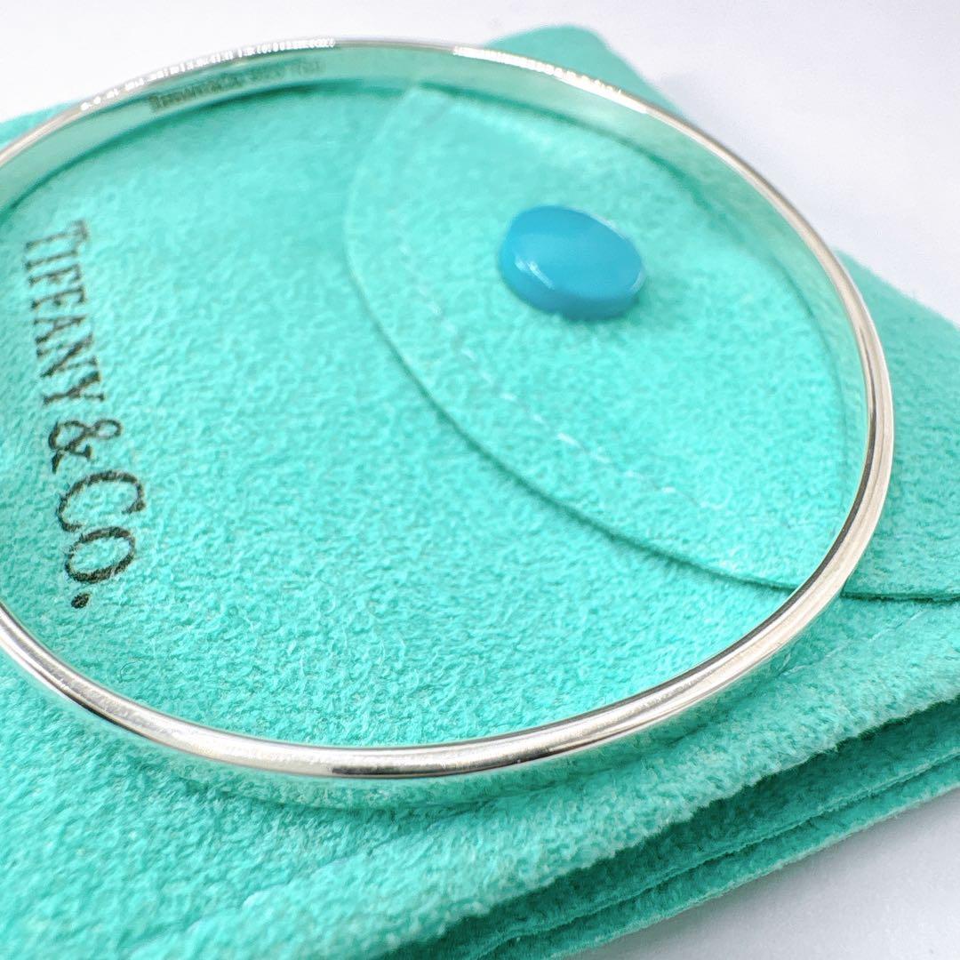 極美品 オールドティファニー フック&ループ コンビ バングル シルバー k18