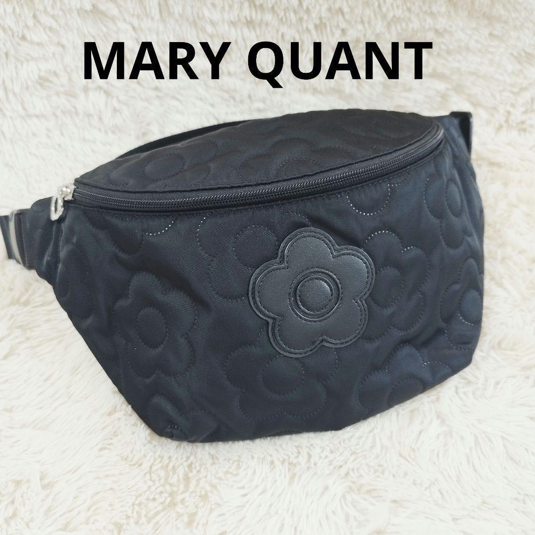s*m様 未使用MARY QUANT ボディバッグ ブラック　キルティング素材