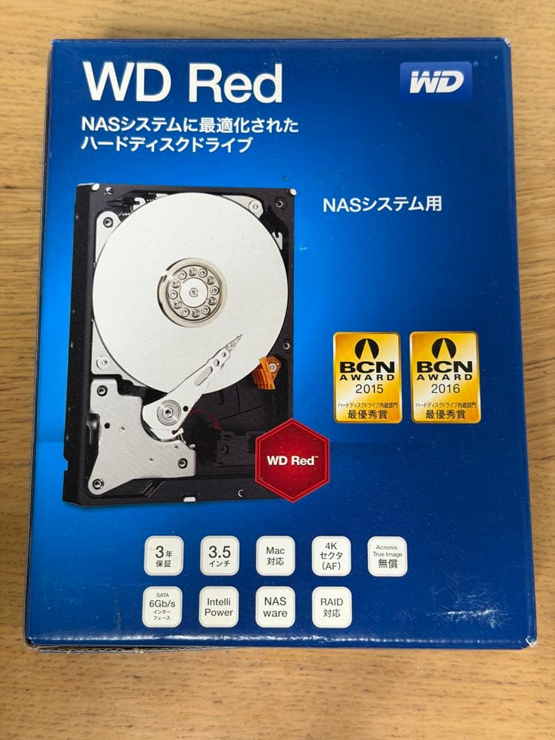 新品未開封品 WD20EFRX 2TBHDD WDREDシリーズ