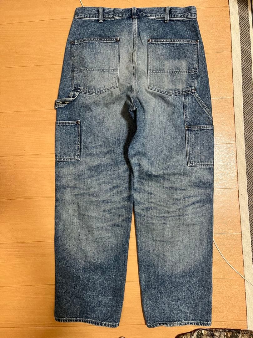 パンツ supremeWornDoubleKnee DenimPainterJean