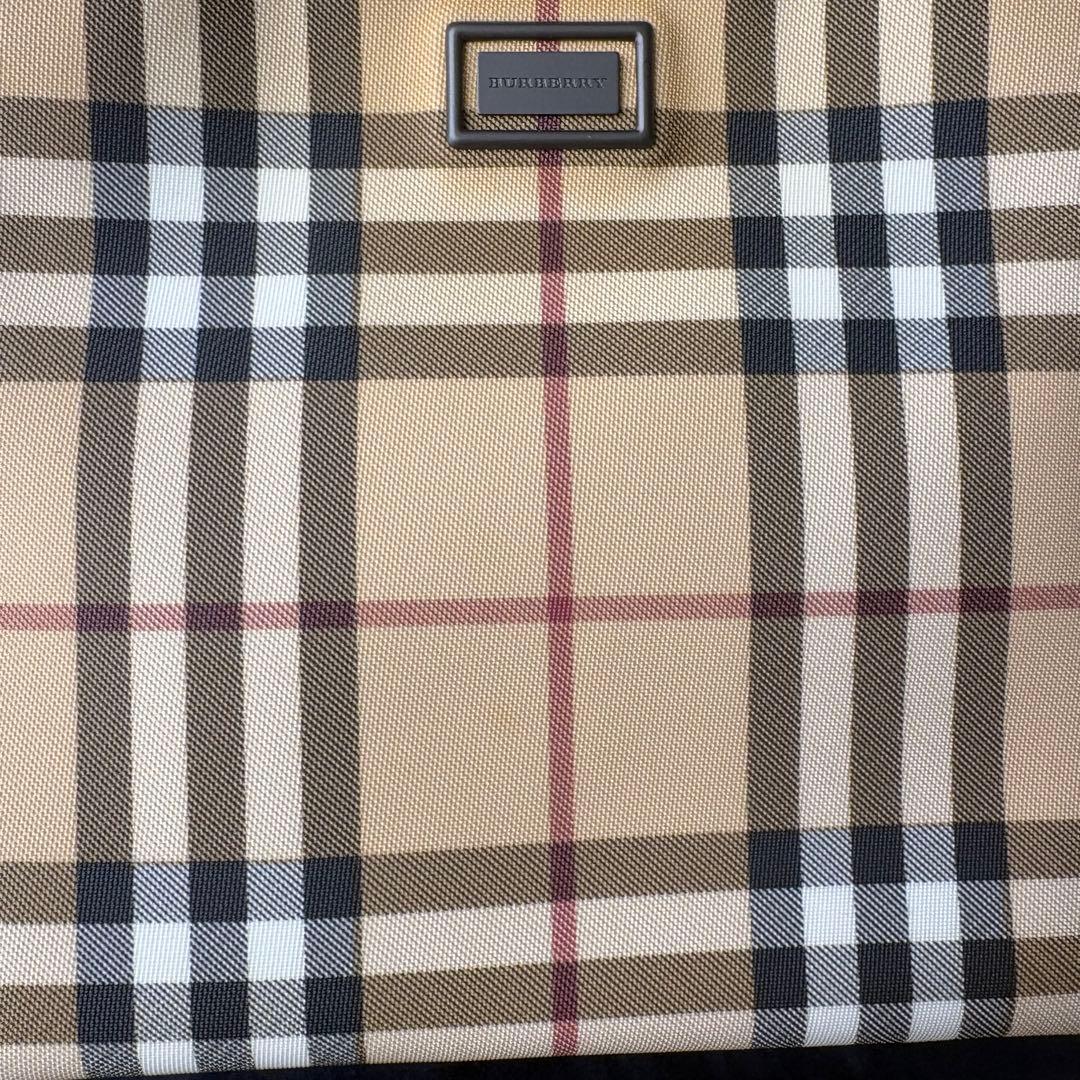 未使用級❗️ BURBERRY ハンドバッグ　ノバチェック　レザー　収納袋