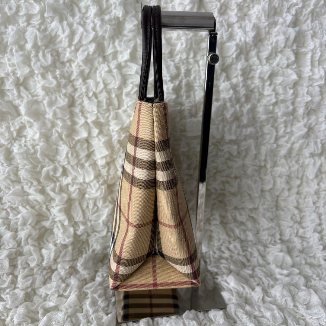 未使用級❗️ BURBERRY ハンドバッグ　ノバチェック　レザー　収納袋