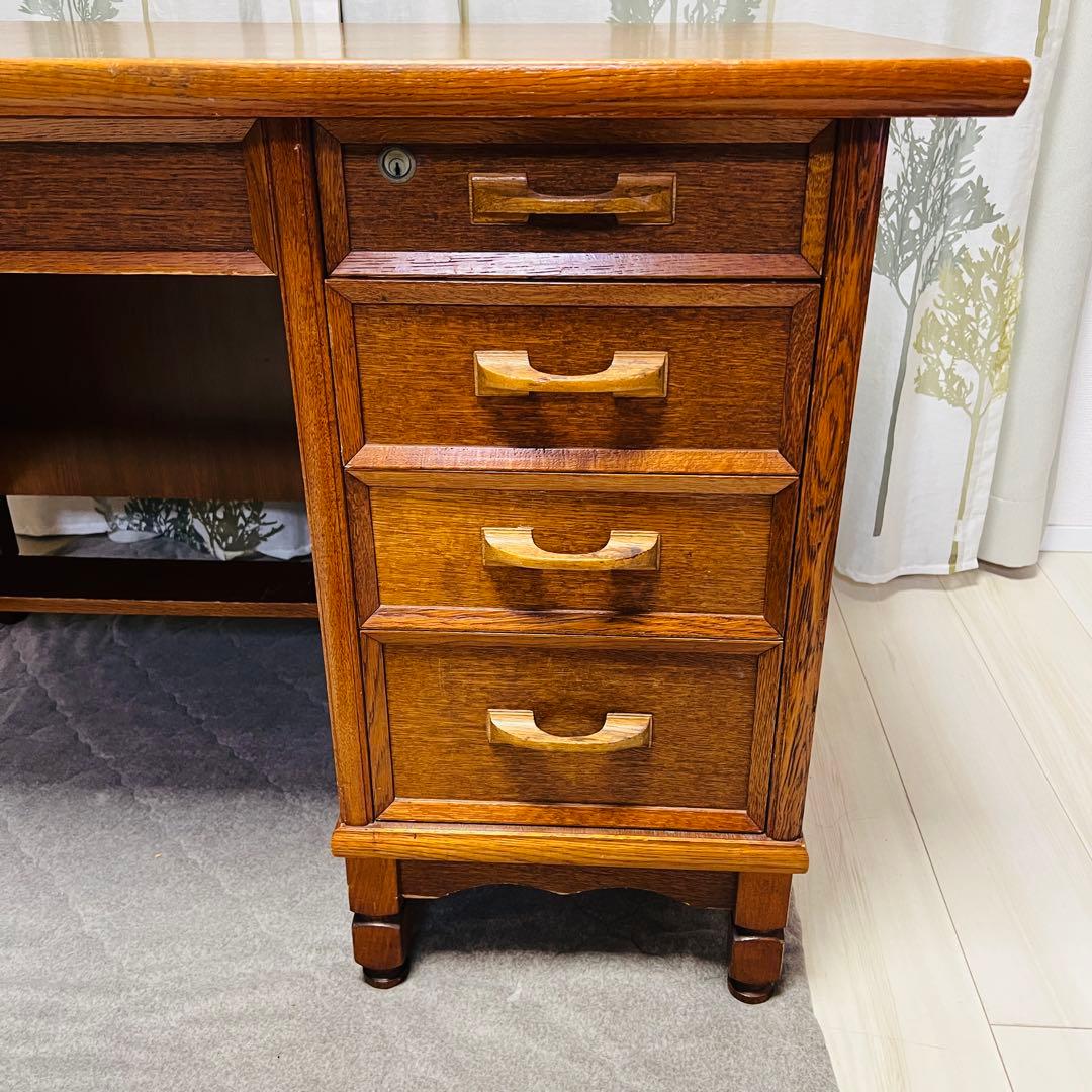 ヴィンテージ　デスク　勉強机　PCデスク　昭和レトロ　　木製　古民家