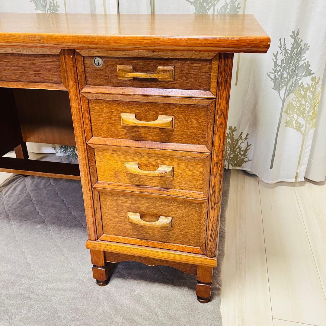 ヴィンテージ　デスク　勉強机　PCデスク　昭和レトロ　　木製　古民家