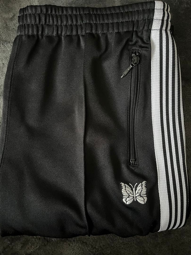 【美品】Needles トラックパンツ ブラック×ホワイト 22SS ストレート