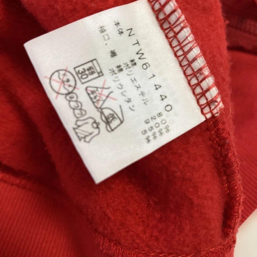 ノースフェイス☆ビックロゴフーディ☆ジップアップパーカー☆美品レディースMレッド