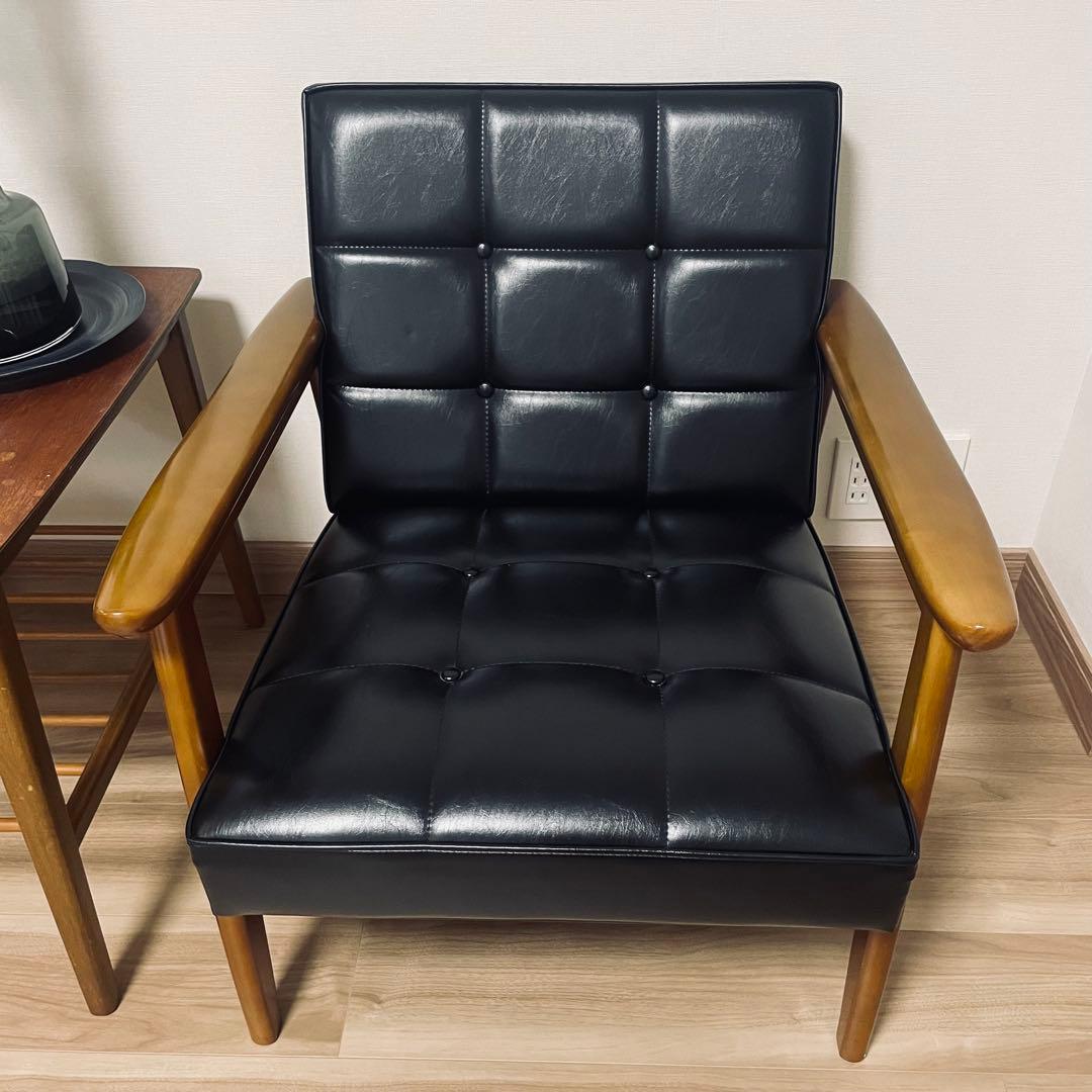 カリモク60 Kチェア　1シーター　ブラック