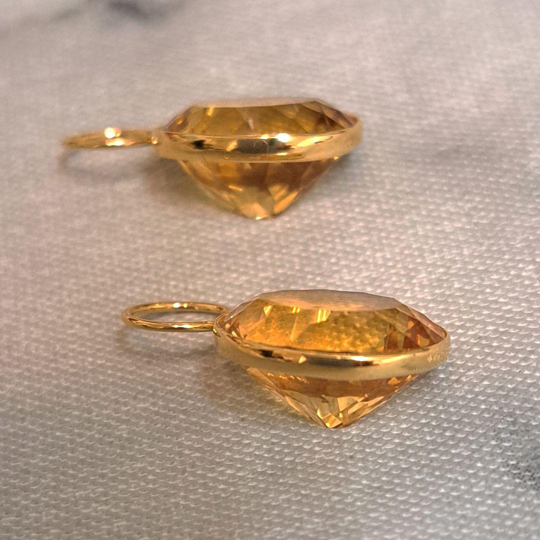 【新品未使用】K18 YG シトリン チャーム GSTV