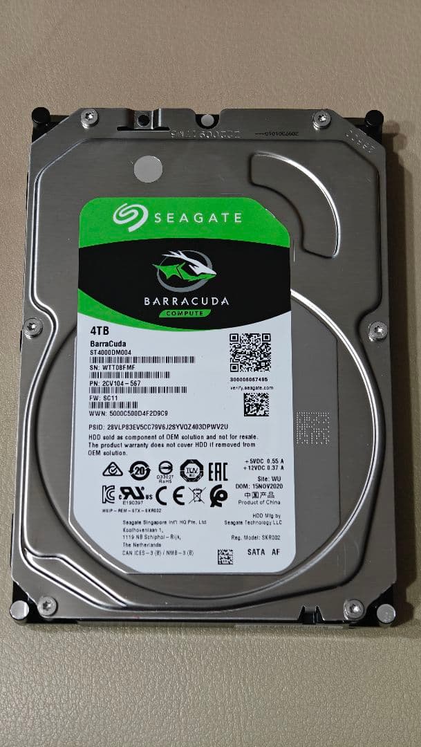 ume限定Seagate Barracuda 4TB 内蔵HDD